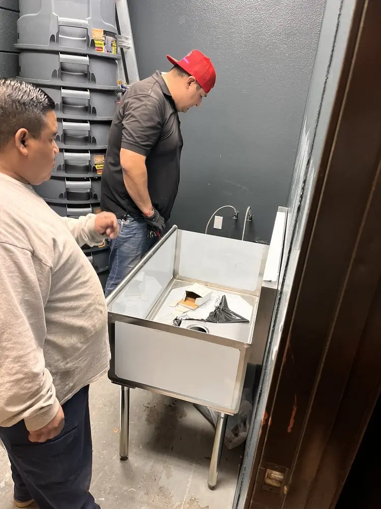 Commercial plumbing and sink installation in Ackerson